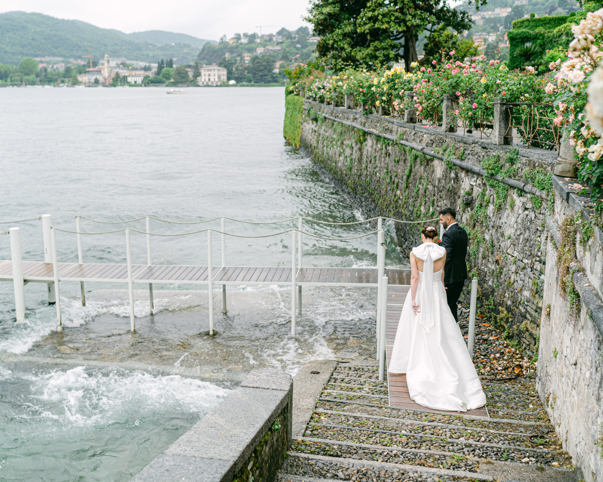 Wedding portraits on Lake Como