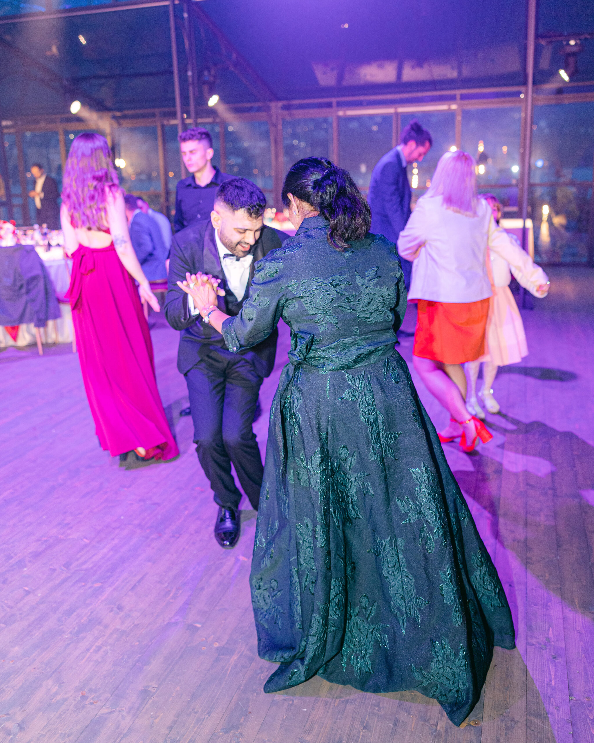 Epic dance floor for destination wedding on Lake Como