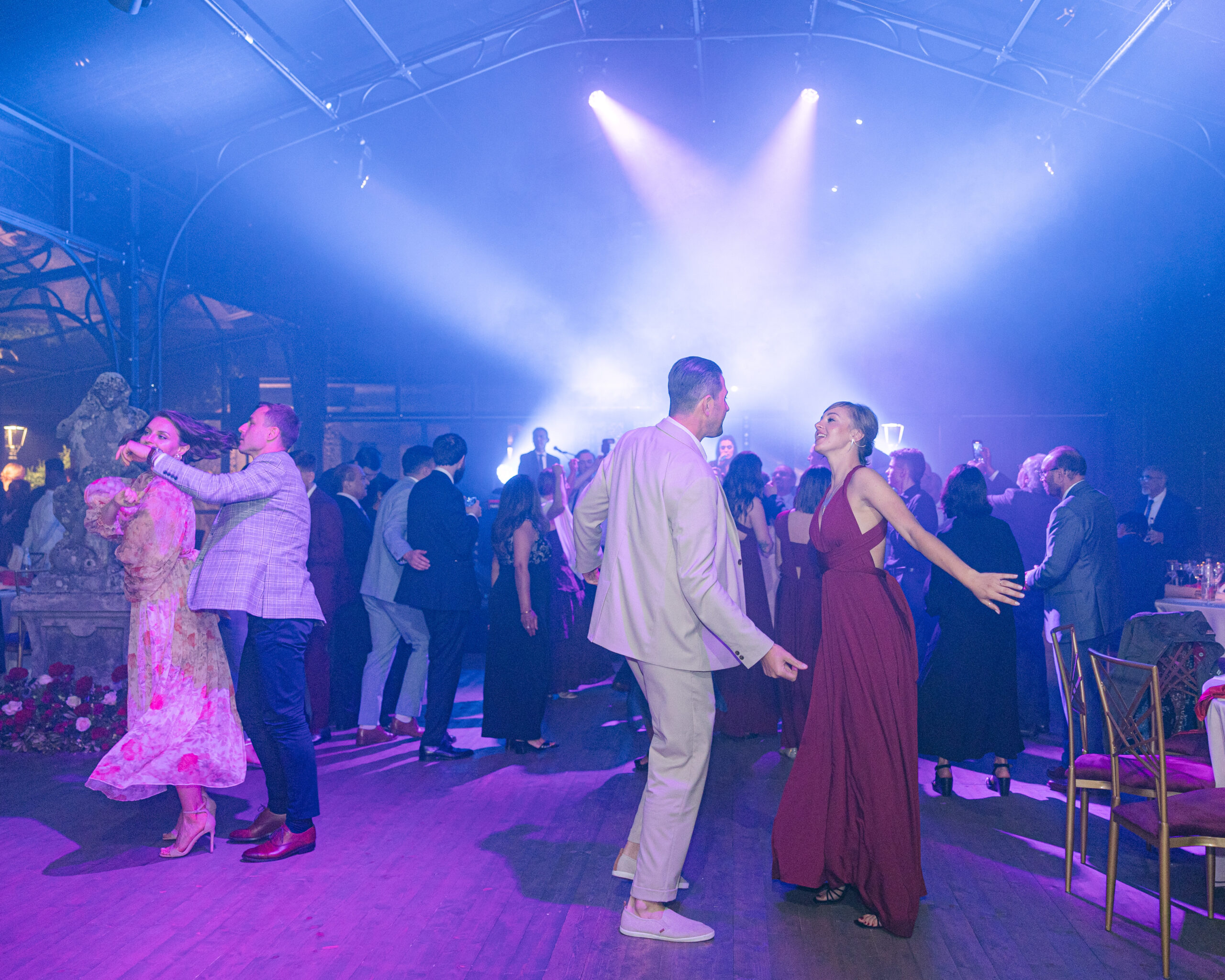 Epic dance floor for destination wedding on Lake Como