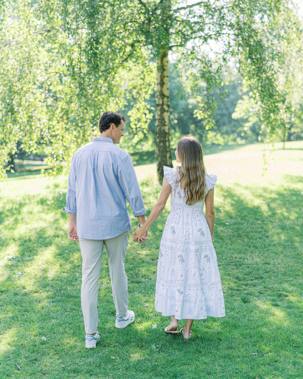 Engagement photographs in London's St James's Park