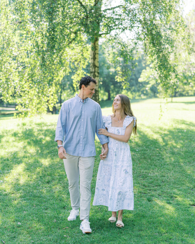 Engagement photographs in London's St James's Park